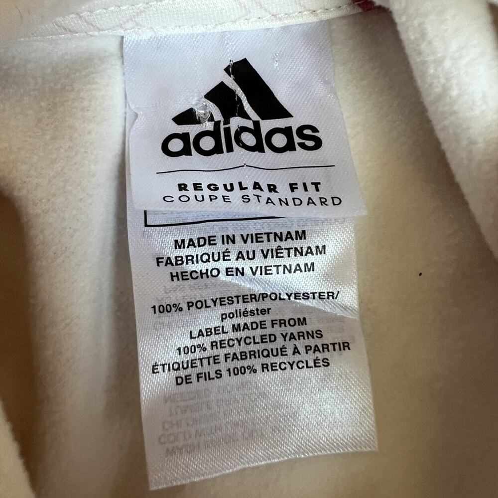 Adidas Girls Pink/Ivory Hoodie Sweatshirt - Picture 8 of 9